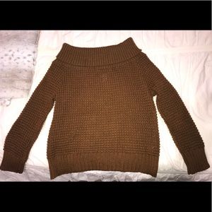 Cowl Neck Ribbed Sweater